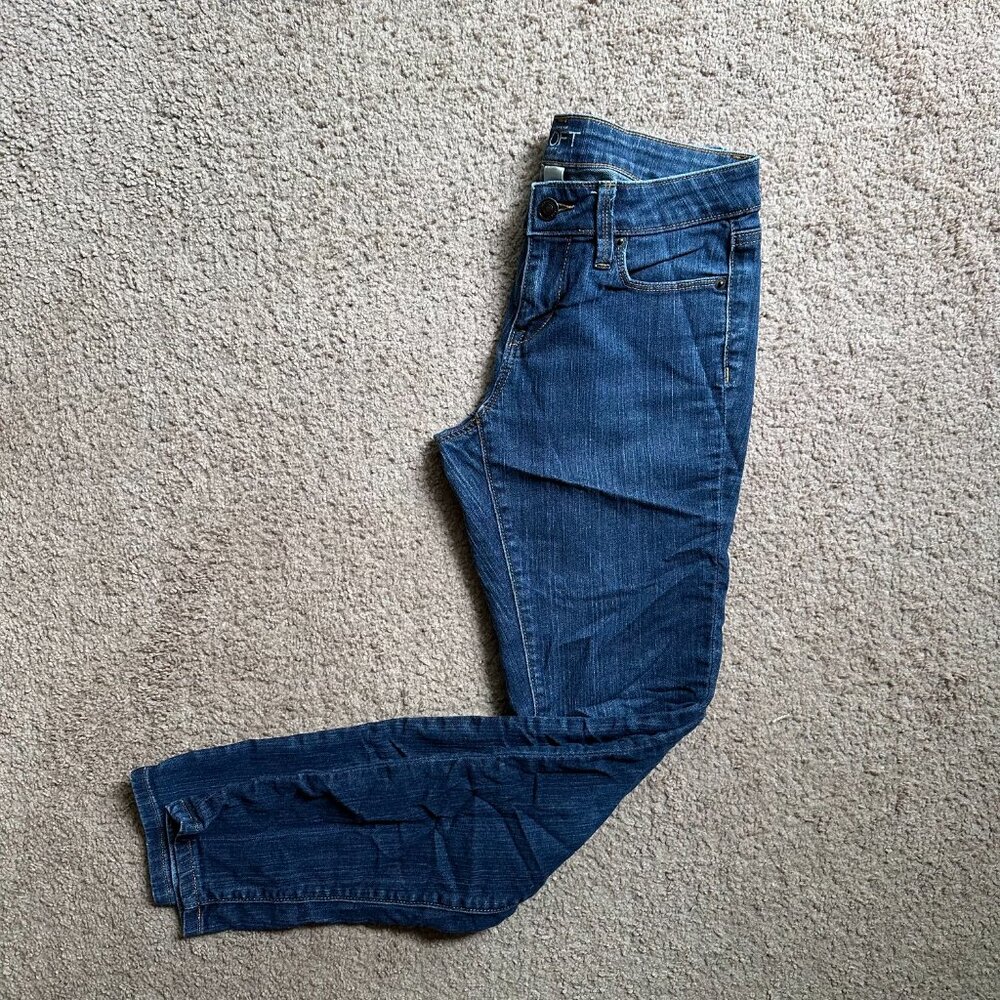 Ann Taylor Loft Jeans Womens 2 Petite 28x28 Modern Skinny Mid Rise Blue Denim